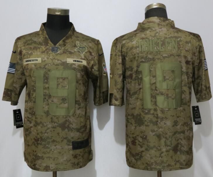 Men Minnesota Vikings #19 Thielen Nike Camo Salute to Service Limited NFL Jerseys->philadelphia eagles->NFL Jersey